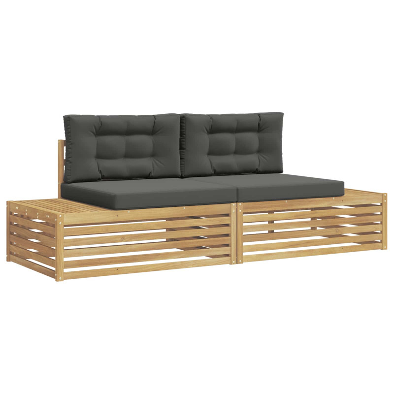 Zestaw sof na zewnątrz Biały 230,5 x 83 x 73 cm Poliester
