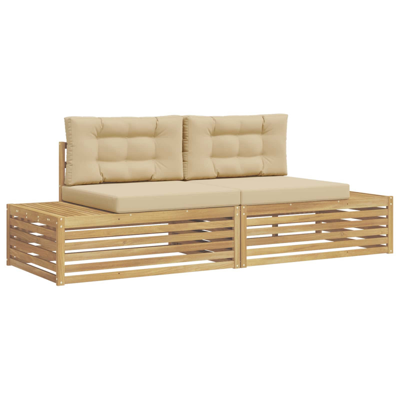 Zestaw sof na zewnątrz Biały 230,5 x 83 x 73 cm Poliester