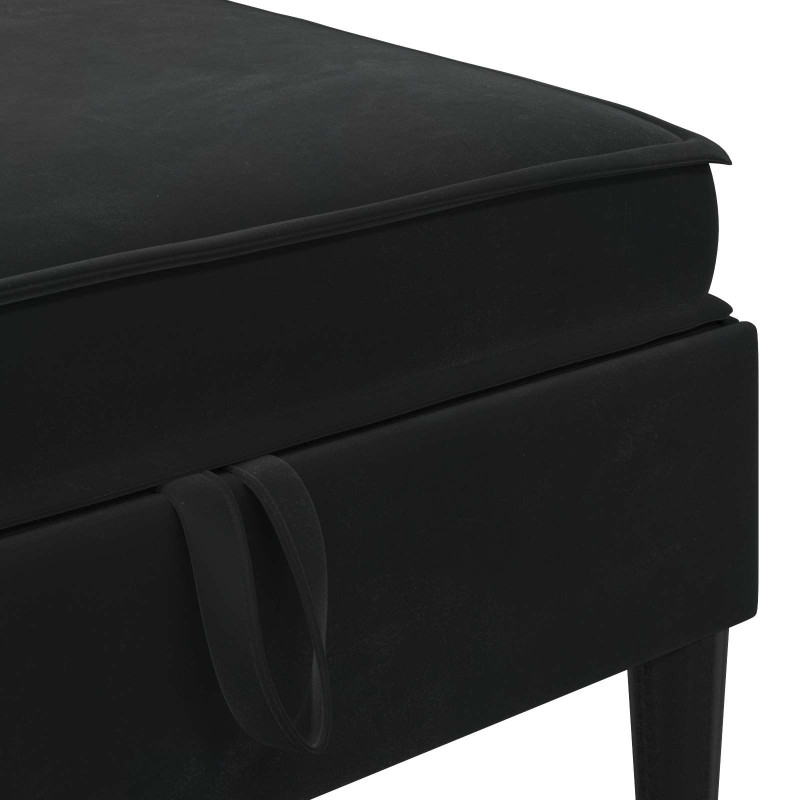 Zestaw mebli do salonu z poduszką 6 pcs Czarny Welur