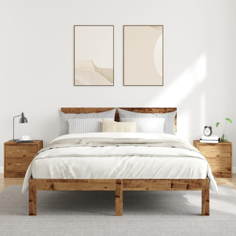 Szafki nocne, 2 szt., stare drewno, 40x30x40 cm
