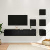Zestaw szafek RTV 6 pcs 80 x 30 x 30 cm Czarny dąb
