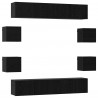 Zestaw szafek RTV 8 pcs 80 x 30 x 30 cm Czarny dąb