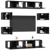 Zestaw szafek RTV 8 pcs 80 x 30 x 30 cm Czarny dąb