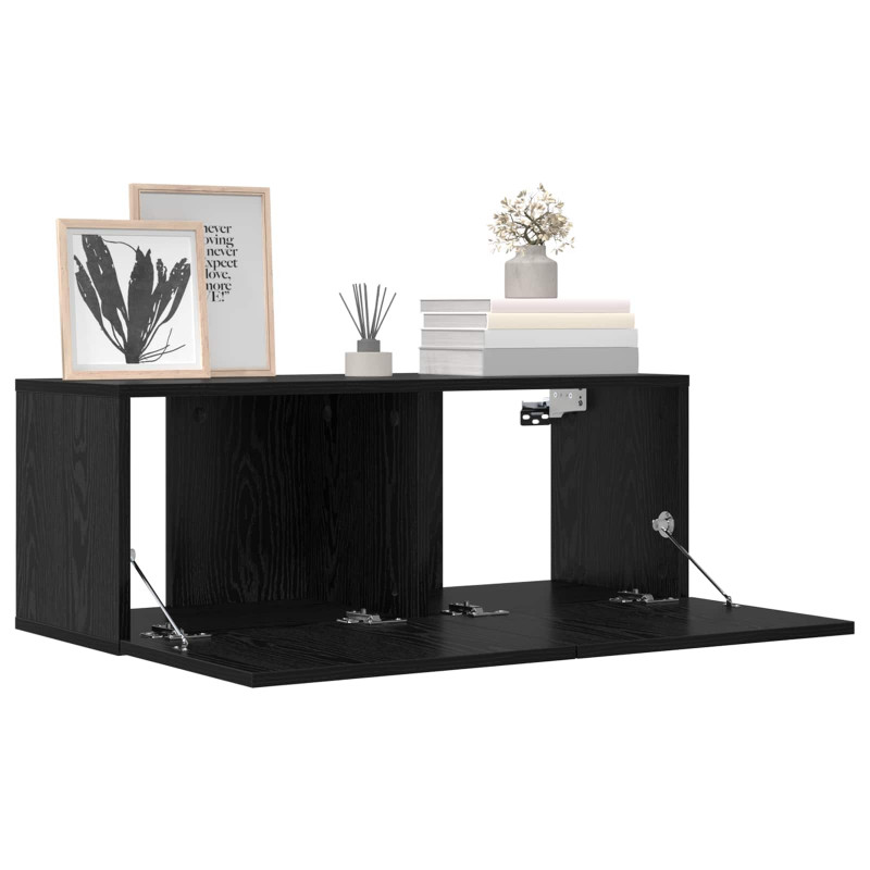 Zestaw szafek RTV 8 pcs 80 x 30 x 30 cm Czarny dąb