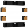 Zestaw szafek RTV 8 pcs 80 x 30 x 30 cm Czarny dąb