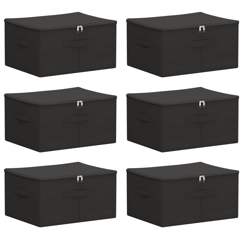 Skrzynia do przechowywania 6 pcs antracytowy 43 x 34 x 23 cm