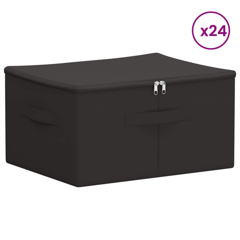 Skrzynia do przechowywania 24 pcs antracytowy 50 x 30 x 25 cm