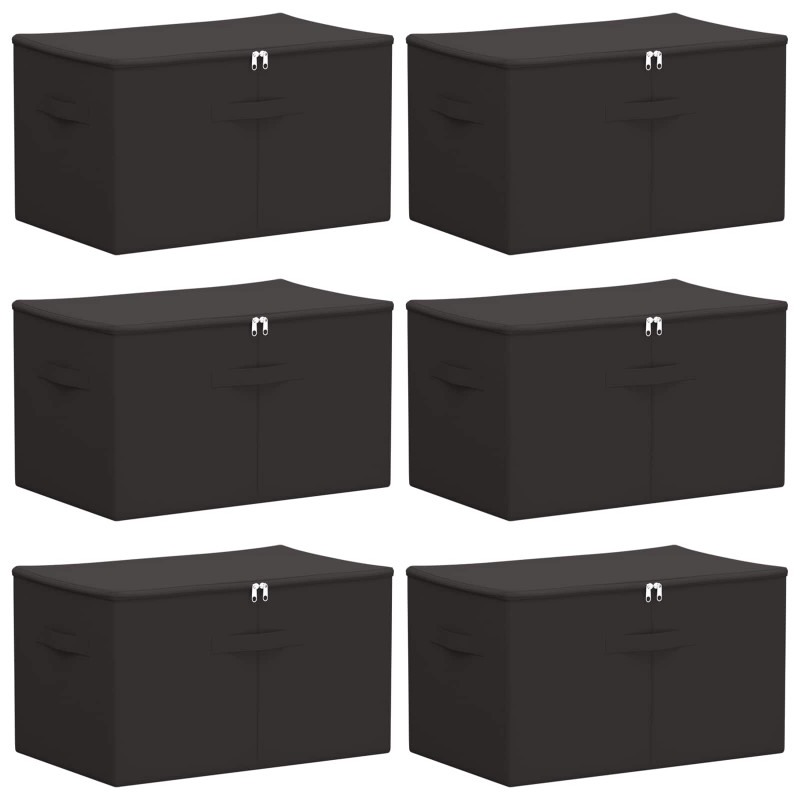 Skrzynia do przechowywania 6 pcs antracytowy 60 x 43 x 35 cm