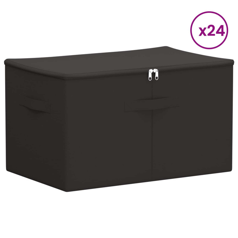Skrzynia do przechowywania 24 pcs antracytowy 60 x 43 x 35 cm