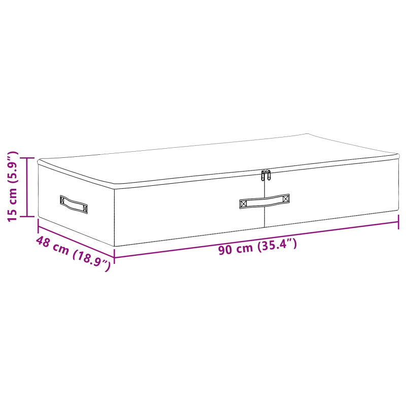 Skrzynia do przechowywania 24 pcs antracytowy 90 x 48 x 15 cm