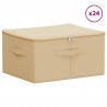 Skrzynia do przechowywania 24 pcs kremowy 43 x 34 x 23 cm