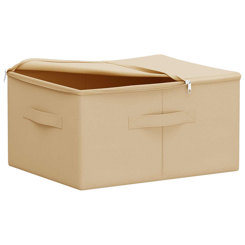 Skrzynia do przechowywania 24 pcs kremowy 43 x 34 x 23 cm