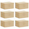 Skrzynia do przechowywania 6 pcs kremowy 50 x 30 x 25 cm