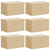Skrzynia do przechowywania 6 pcs kremowy 55 x 35 x 32 cm