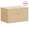 Skrzynia do przechowywania 24 pcs kremowy 55 x 35 x 32 cm
