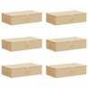 Skrzynia do przechowywania 6 pcs kremowy 70 x 40 x 18 cm