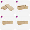 Skrzynia do przechowywania 6 pcs kremowy 70 x 40 x 18 cm