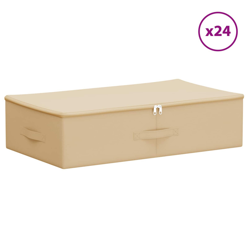 Skrzynia do przechowywania 24 pcs kremowy 70 x 40 x 18 cm