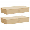 Skrzynia do przechowywania 2 pcs kremowy 90 x 48 x 15 cm