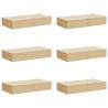 Skrzynia do przechowywania 6 pcs kremowy 90 x 48 x 15 cm