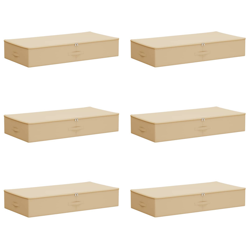 Skrzynia do przechowywania 6 pcs kremowy 100 x 50 x 18 cm