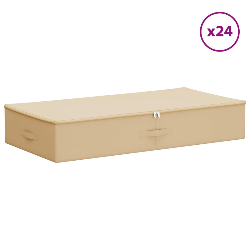 Skrzynia do przechowywania 24 pcs kremowy 100 x 50 x 18 cm