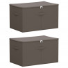 Skrzynia do przechowywania 2 pcs Szary 55 x 35 x 32 cm Włóknina