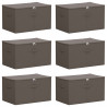 Skrzynia do przechowywania 6 pcs antracytowy 55 x 35 x 32 cm
