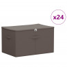 Skrzynia do przechowywania 24 pcs Szary 60 x 43 x 35 cm