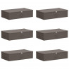 Skrzynia do przechowywania 6 pcs Szary 70 x 40 x 18 cm Włóknina