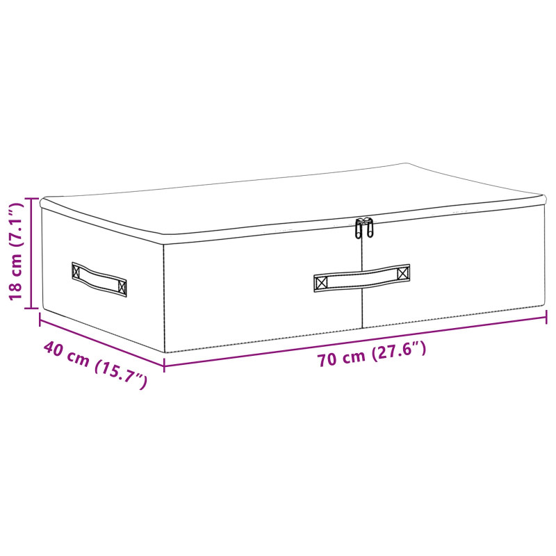 Skrzynia do przechowywania 24 pcs Szary 70 x 40 x 18 cm