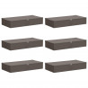 Skrzynia do przechowywania 6 pcs Szary 90 x 48 x 15 cm Włóknina
