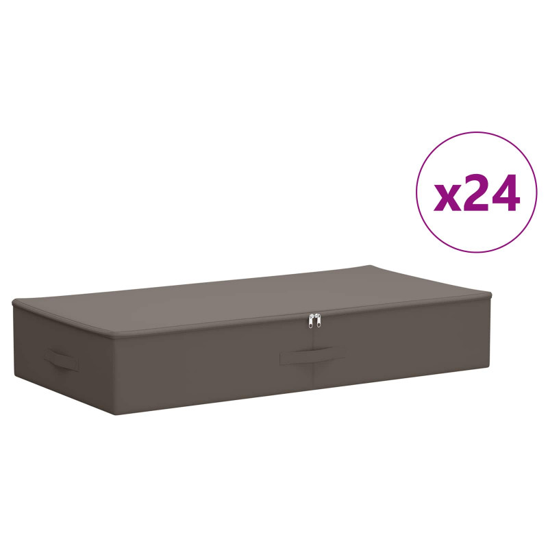 Skrzynia do przechowywania 24 pcs Szary 100 x 50 x 18 cm