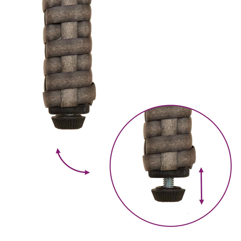 Krzesła ogrodowe 4 pcs Szary i ciemnoszary Poli Rattan i Akacja