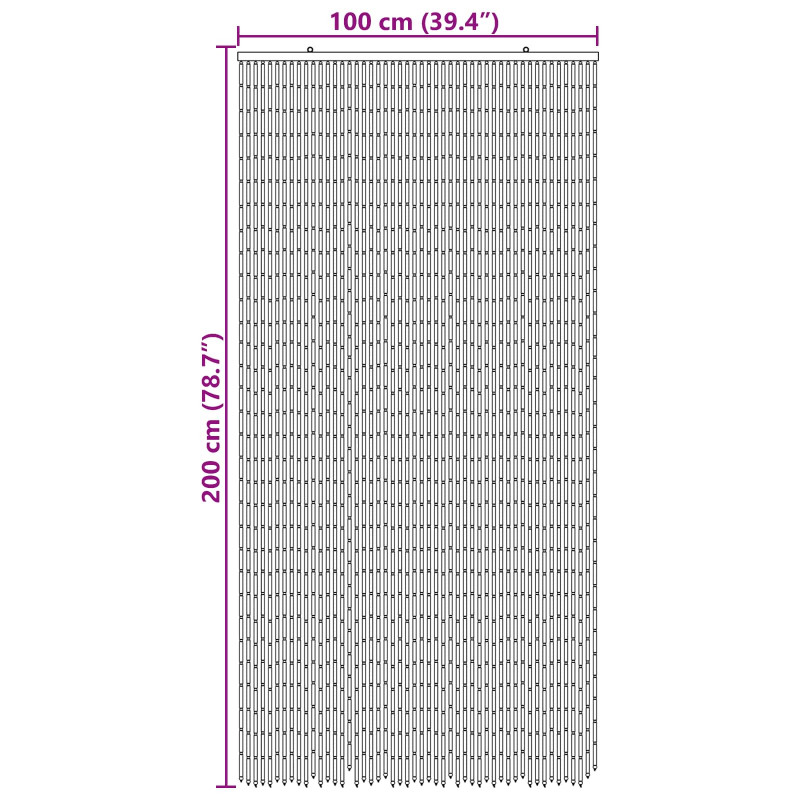 Firanka na drzwi przeciw owadom wielokolorowy 100 x 200 cm
