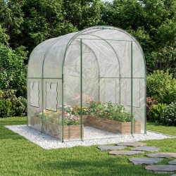 Szklarnia z ramą 160 x 200 x 192,5 cm PVC przezroczysty