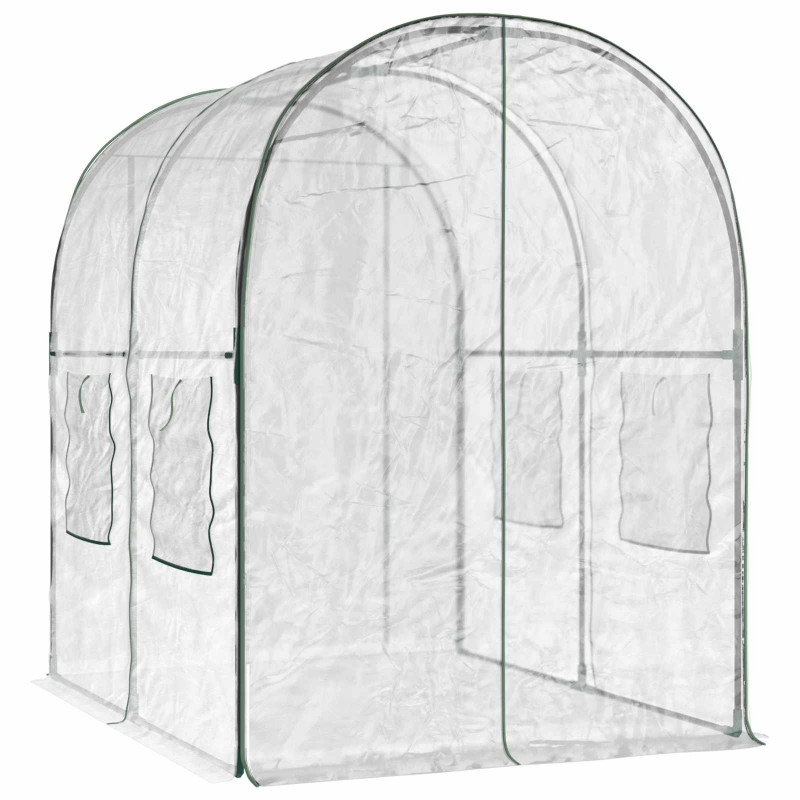 Szklarnia z ramą 160 x 200 x 192,5 cm PVC przezroczysty