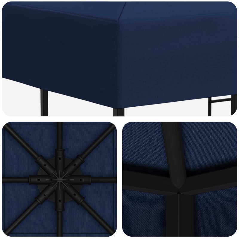 Altana 3 x 3 m niebieski Poliester i Stal 190 gsm