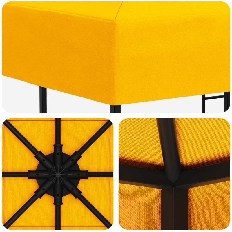 Altana 3 x 3 m żółty Poliester i Stal 190 gsm