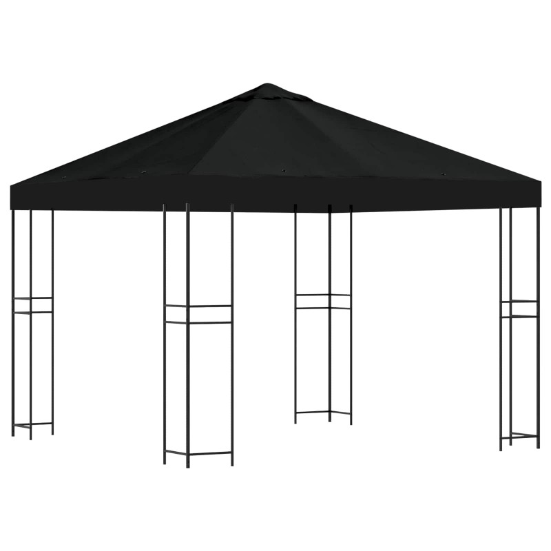 Altana 3 x 3 m Czarny Poliester i Stal 190 gsm