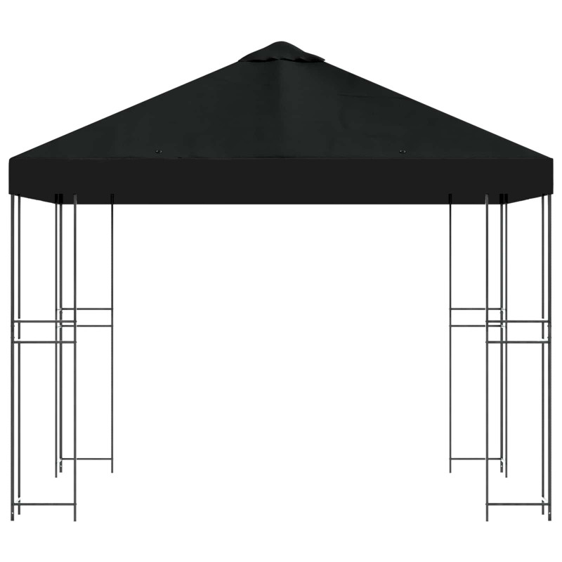 Altana 3 x 3 m Czarny Poliester i Stal 190 gsm