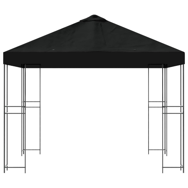 Altana 3 x 3 m Czarny Poliester i Stal 190 gsm