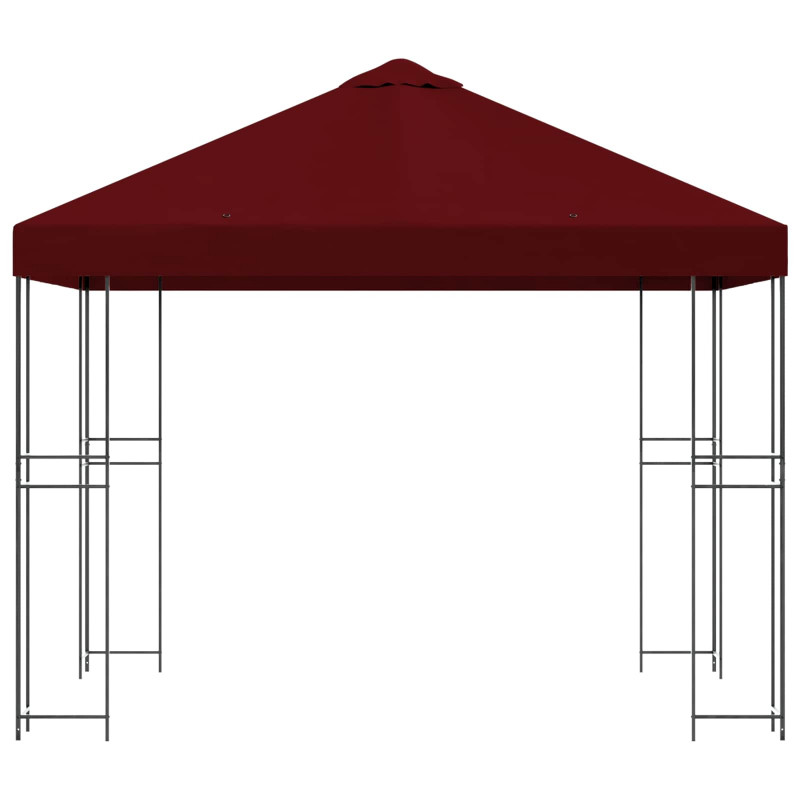 Altana 3 x 3 m bordowy Poliester i Stal 190 gsm