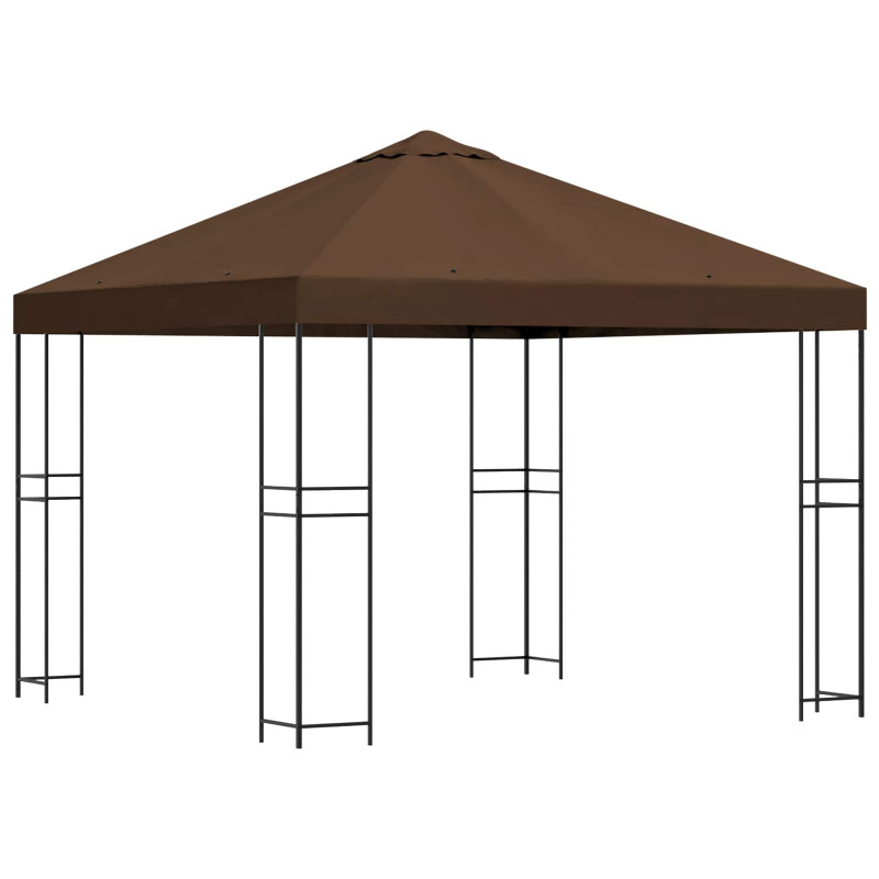 Altana 3 x 3 m brązowy Poliester i Stal 190 gsm