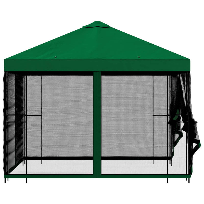 Altana ogrodowa ze ścianami bocznymi 3 x 3 m zielony
