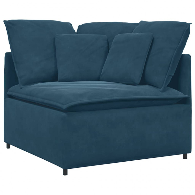 Sofa modułowa z poduszkami Velvet Blue
