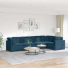 Sofa modułowa z poduszkami Velvet Blue