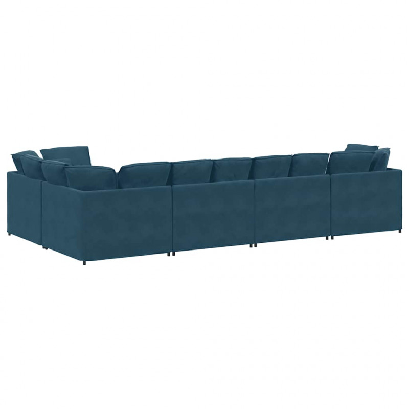 Sofa modułowa z poduszkami Velvet Blue