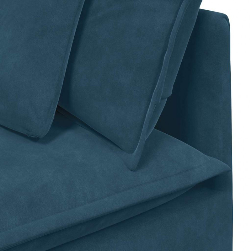 Sofa modułowa z poduszkami Velvet Blue