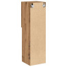 Szafki TV, z LED, 2 szt., dąb artisian, 30,5x30x102 cm